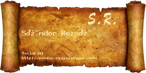 Sándor Rezső névjegykártya